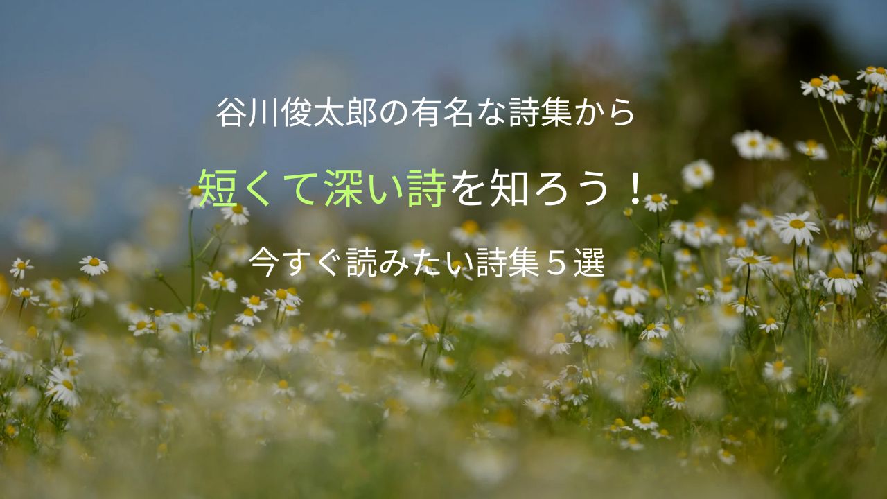 谷川俊太郎の有名な詩集から短くて深い詩を知ろう！今すぐ読みたい詩集5選