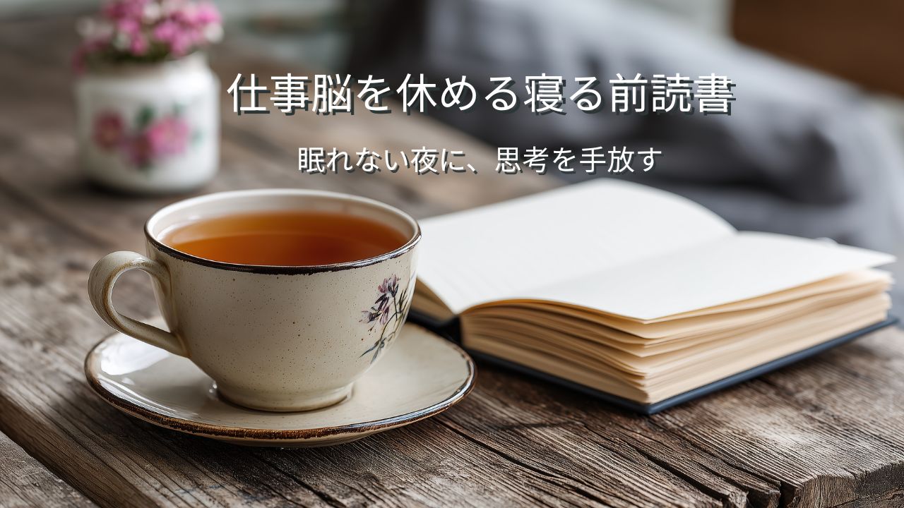 仕事のことが頭から離れない、眠れない夜に｜思考を手放す寝る前読書法【小説】